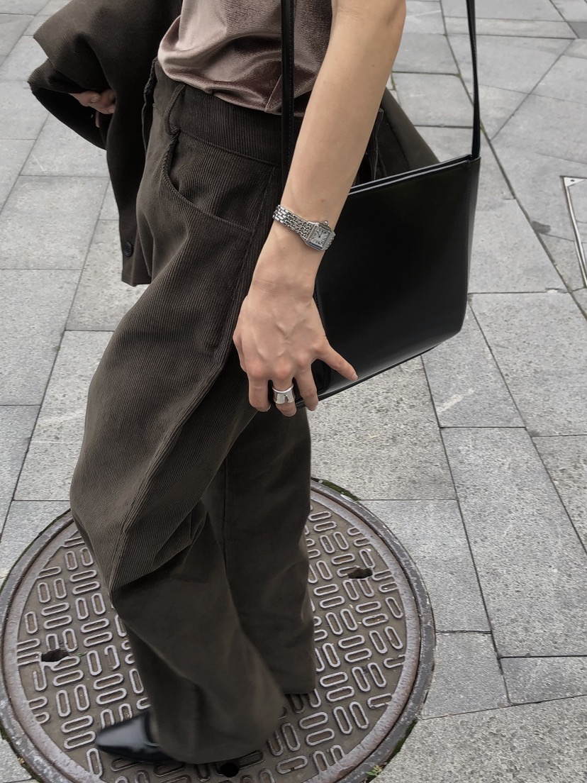 LE BUTTER韓國直郵女士新款推薦職業休閑褲不含腰帶燈芯絨LE BUTTER休閑褲