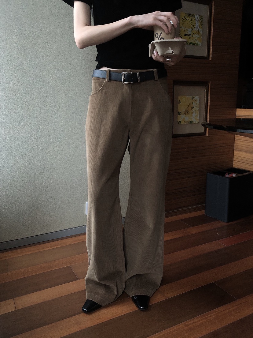 LE BUTTER韓國直郵女士新款推薦職業休閑褲不含腰帶燈芯絨LE BUTTER休閑褲圖色2