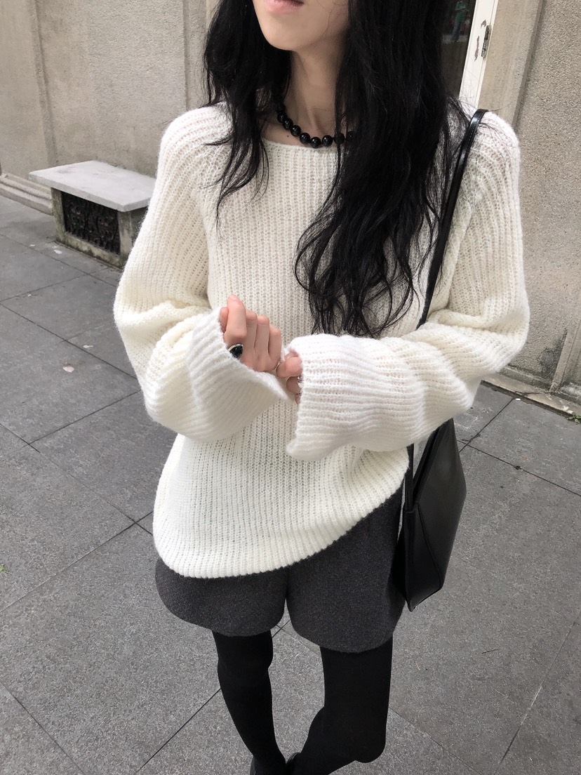 LE BUTTER東大門直郵女士新品休閑時尚熱賣針織衫羊駝毛LE BUTTER針織衫圖色1