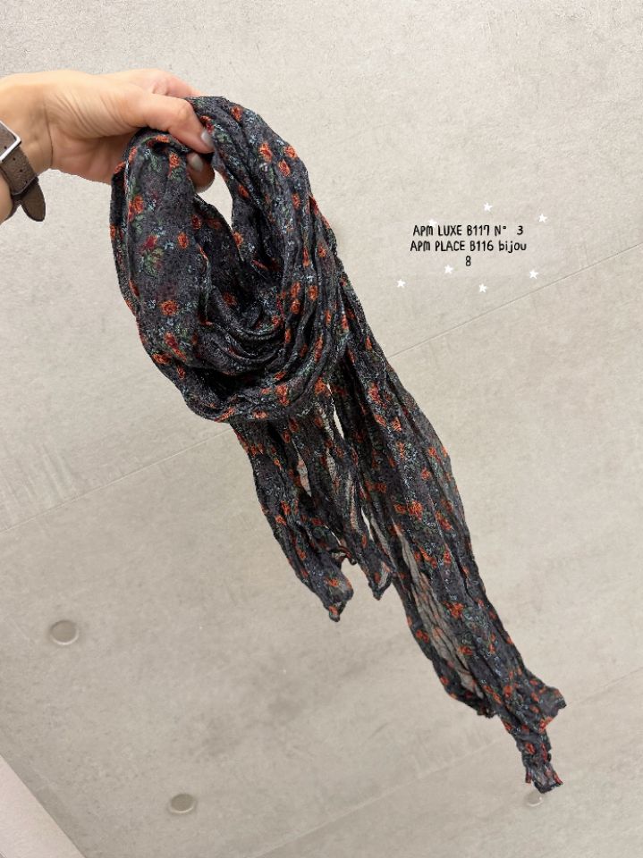N3東大門實拍女士新款真品時尚職業推薦圍巾披肩褶皺圍巾N3圍巾/披肩圖色2