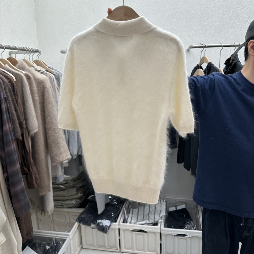 HUMMING BIRD韓國直郵女裝新品休閑熱賣毛衣短袖針織衫翻領HUMMING BIRD毛衣