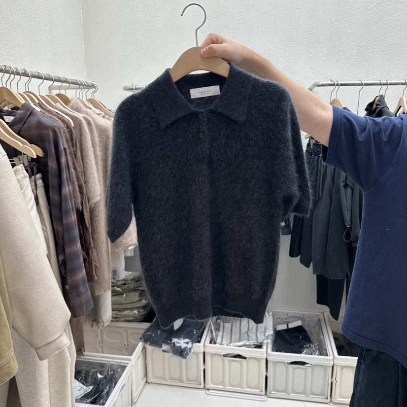 HUMMING BIRD韓國直郵女裝新品休閑熱賣毛衣短袖針織衫翻領HUMMING BIRD毛衣圖色4