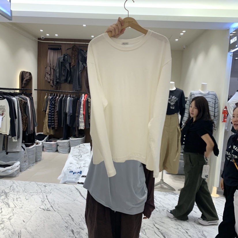 J.BALLOON韓國直郵女裝新品時尚休閑職業人氣推薦長袖T恤J.BALLOON長袖T恤圖色1