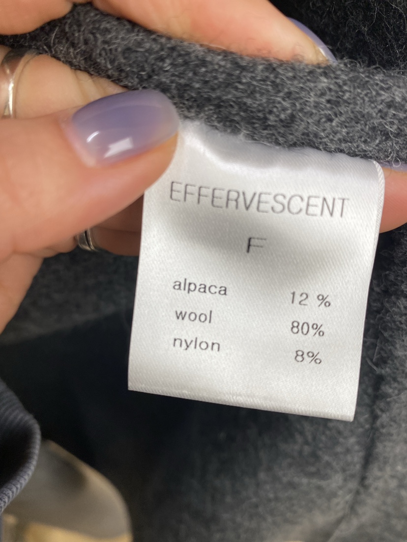 EFFERVESCENT韓國代購女裝新款職業人氣中長款大衣含腰帶evc/effervescent中長款大衣