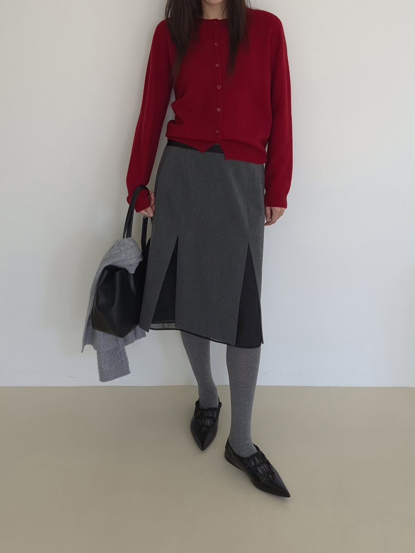 OUS/INCH-L韓國代購女士新品職業時尚熱賣半身裙中短裙OUS/INCH半身裙/中短裙圖色1