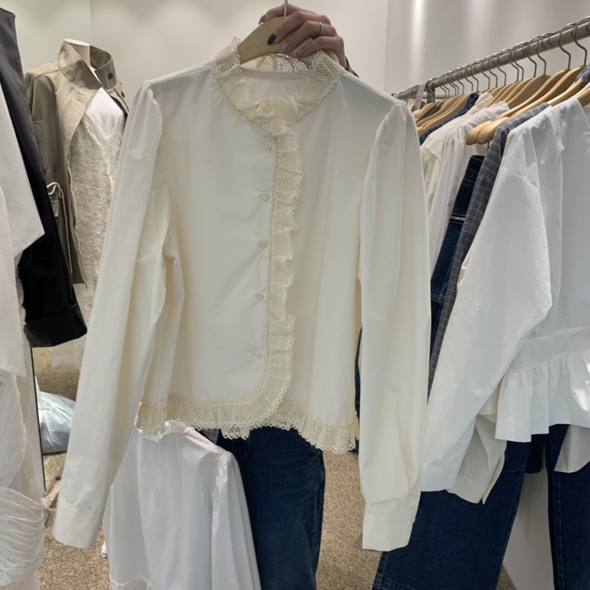 A韓國直郵女裝新品熱賣人氣時尚真品休閑推薦職業襯衫蕾絲衫A STORE襯衫/蕾絲衫圖色2