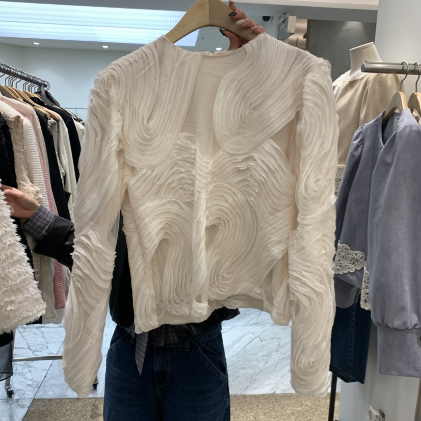 A韓國直郵女士新款人氣熱賣休閑真品推薦時尚職業襯衫蕾絲衫A STORE襯衫/蕾絲衫圖色1