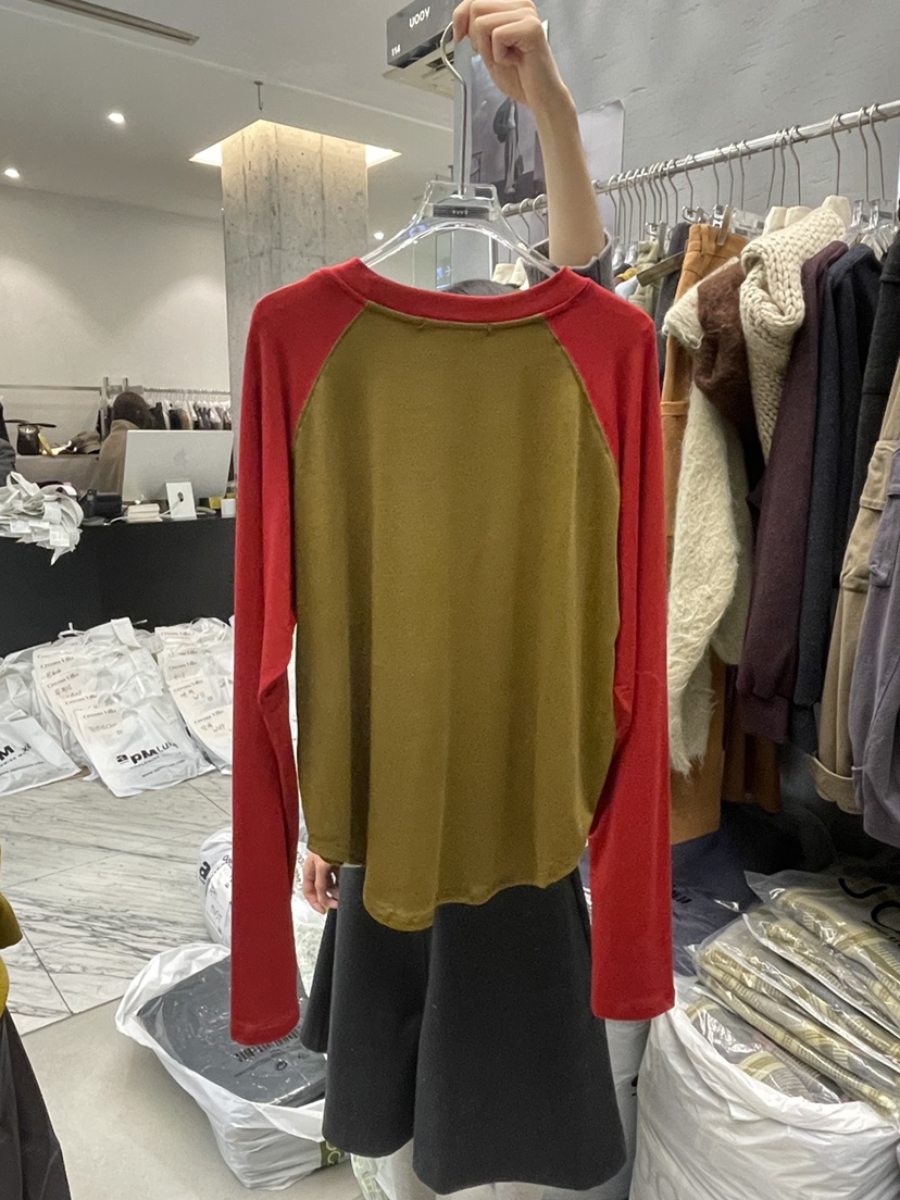 UOOV東大門代購女裝新款人氣休閑推薦真品職業熱賣長袖T恤UOOV長袖T恤圖色2