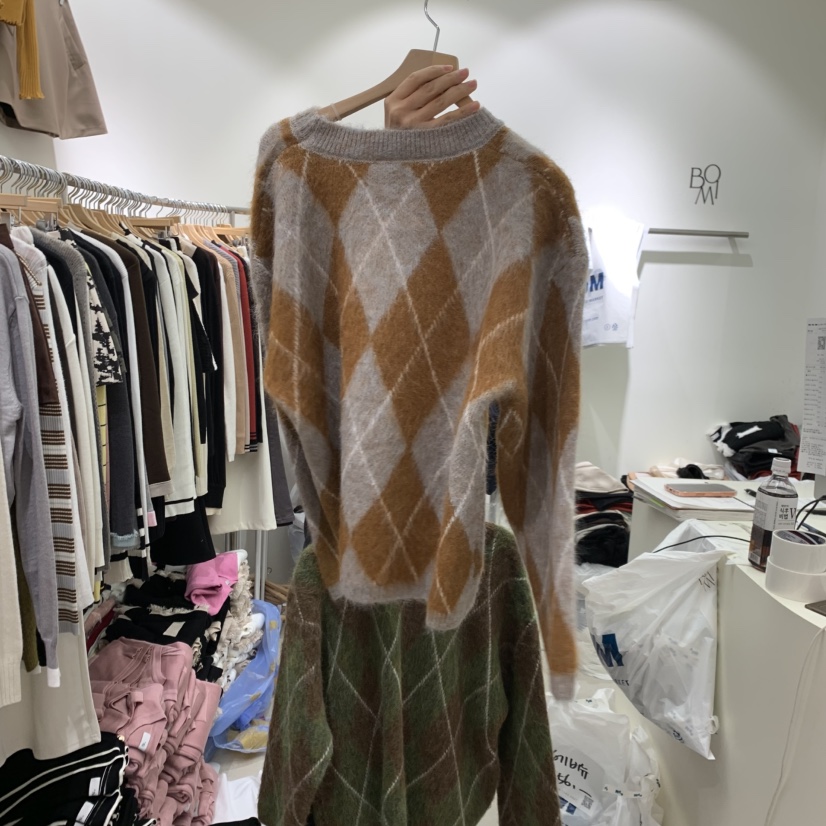 BY BOMI韓國代購女裝新款休閑推薦真品時尚熱賣毛衣馬海毛BY BOMI毛衣