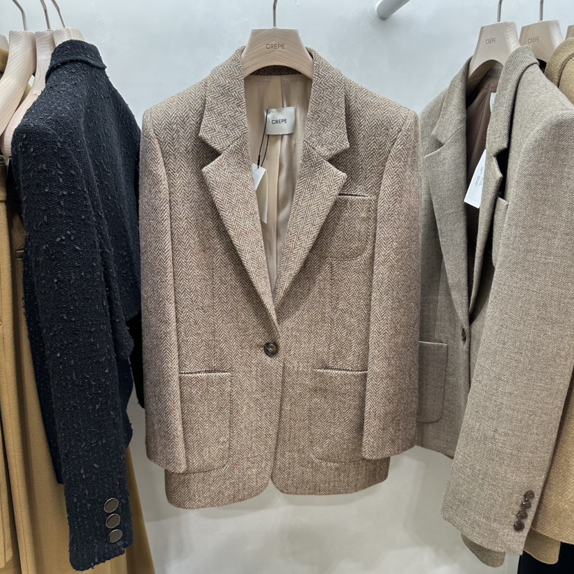 CREPE韓國代購女裝新品休閑職業熱賣推薦時尚人氣真品夾克CREPE夾克圖色1