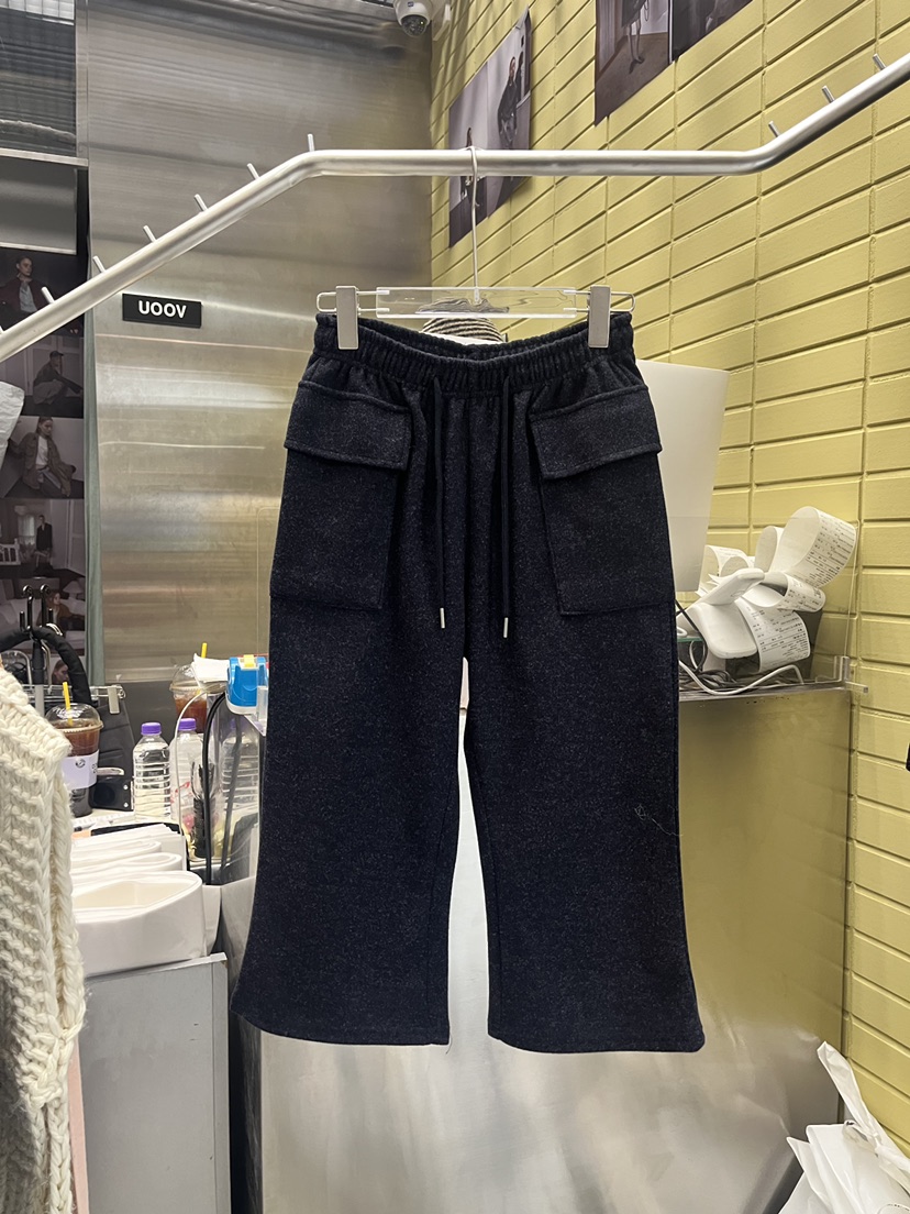 UOOV東大門代購女士新款時尚熱賣真品推薦休閑褲七分褲口袋UOOV休閑褲圖色3