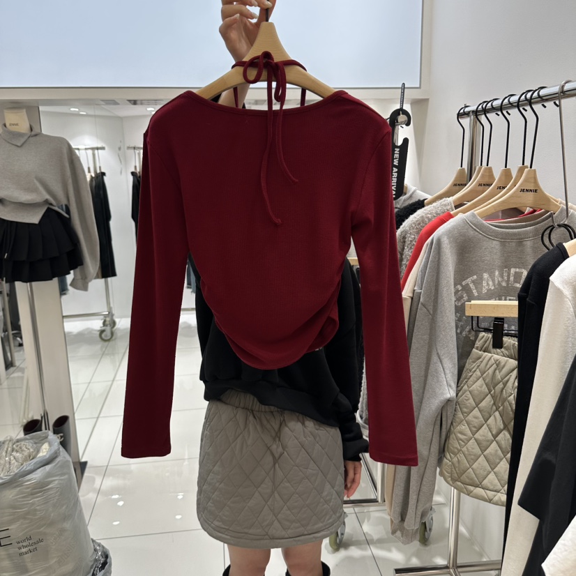 JENNIE/VENEFIT韓國代購女士新款熱賣休閑推薦真品長袖T恤JENNIE/VENEFIT長袖T恤