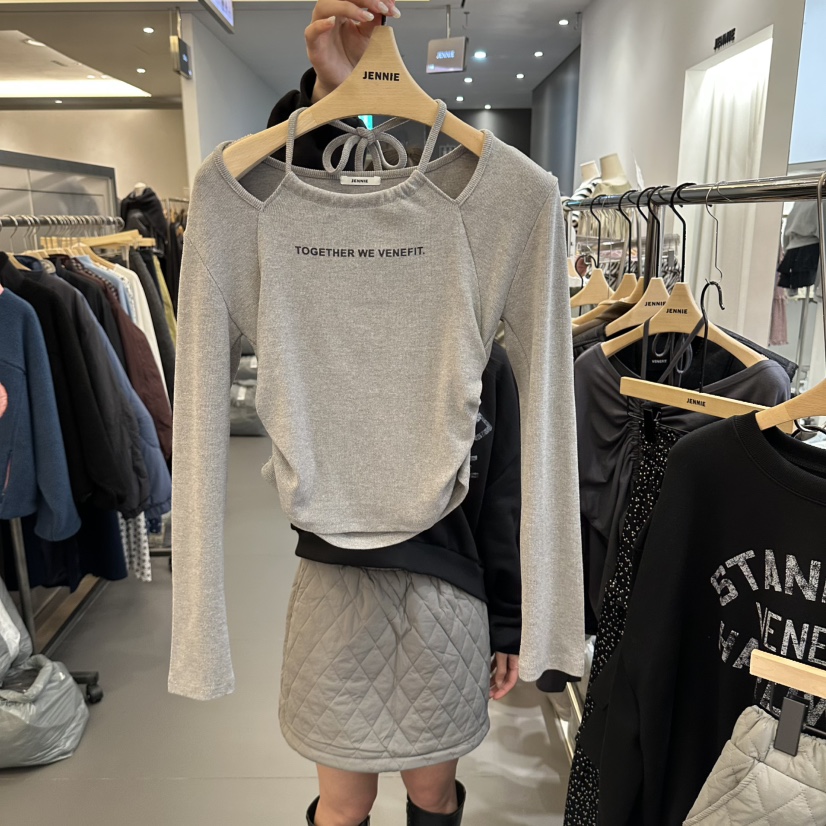 JENNIE/VENEFIT韓國代購女士新款熱賣休閑推薦真品長袖T恤JENNIE/VENEFIT長袖T恤圖色2