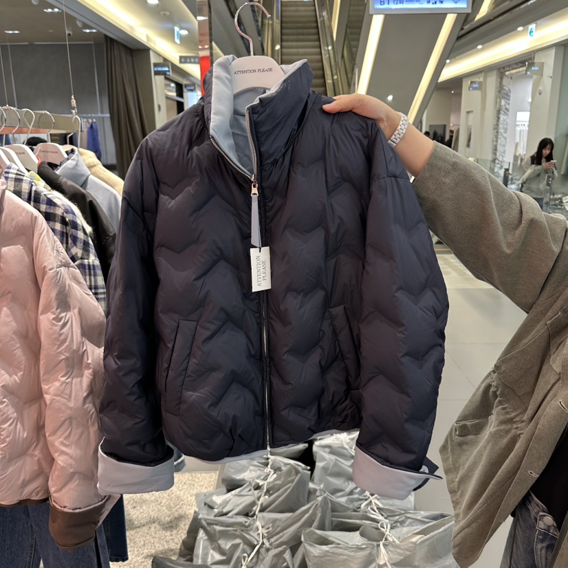 ATPZ韓國代購女裝新品熱賣真品夾克羽絨服兩面穿雙面鴨絨ATTENTION PLEAES夾克