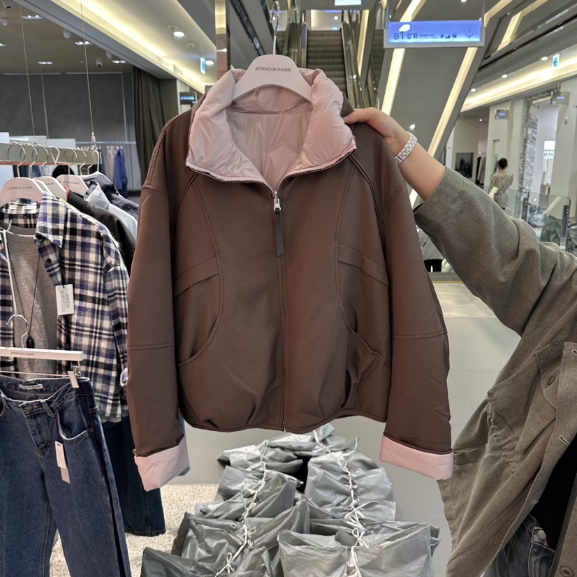 ATPZ韓國代購女裝新品熱賣真品夾克羽絨服兩面穿雙面鴨絨ATTENTION PLEAES夾克圖色2