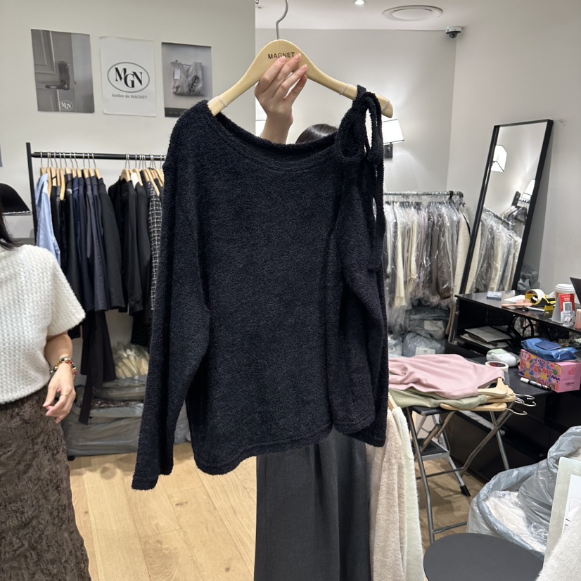 M.G.N韓國直郵女裝新品休閑人氣推薦熱賣真品長袖T恤緞帶MAGNET長袖T恤圖色3