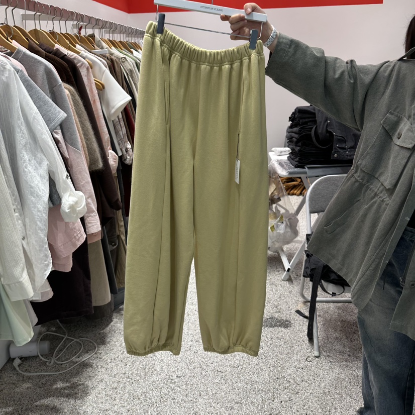 ATPZ韓國代購女士新品熱賣真品人氣休閑時尚推薦休閑褲加絨ATTENTION PLEAES休閑褲圖色5黃色