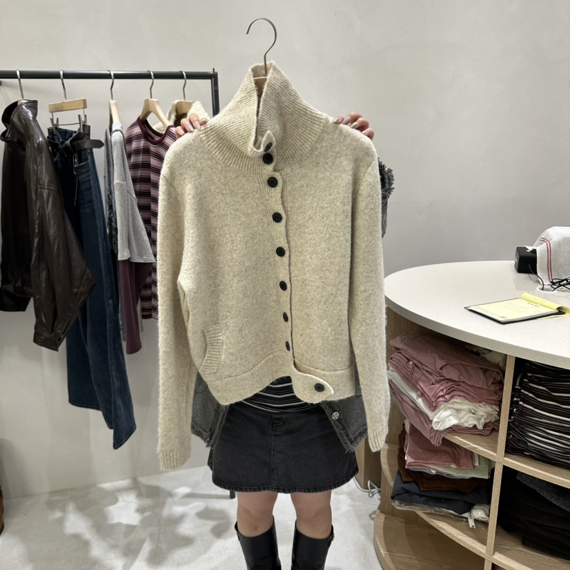 AURA東大門代購女士新品推薦真品人氣休閑時尚熱賣毛衣高領Au ra毛衣圖色1