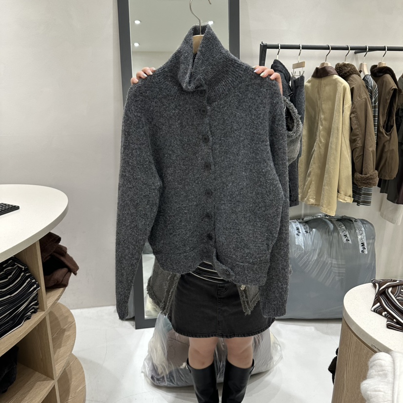 AURA東大門代購女士新品推薦真品人氣休閑時尚熱賣毛衣高領Au ra毛衣圖色2
