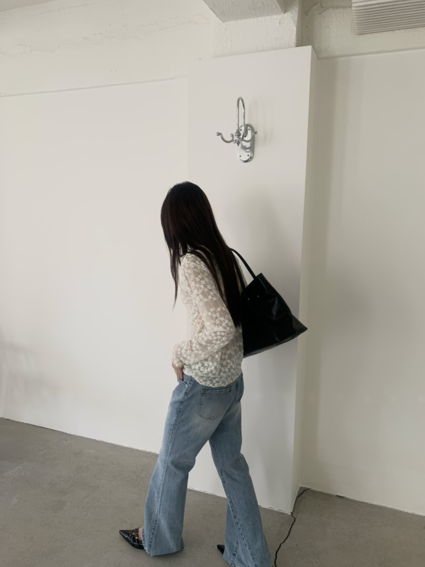 LE AVE韓國直郵女士新品時尚真品推薦休閑熱賣長袖T恤透明LE AVE長袖T恤