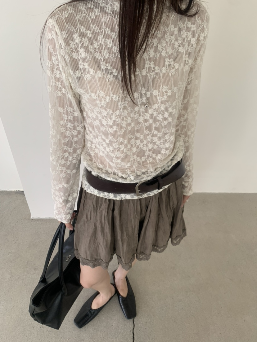 LE AVE韓國直郵女士新品時尚真品推薦休閑熱賣長袖T恤透明LE AVE長袖T恤