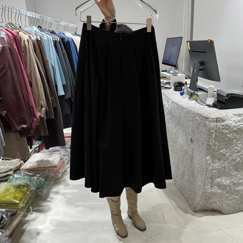 NEROLI 36東大門實拍女裝新款真品休閑人氣時尚長裙皺紋NEROLI 36長裙