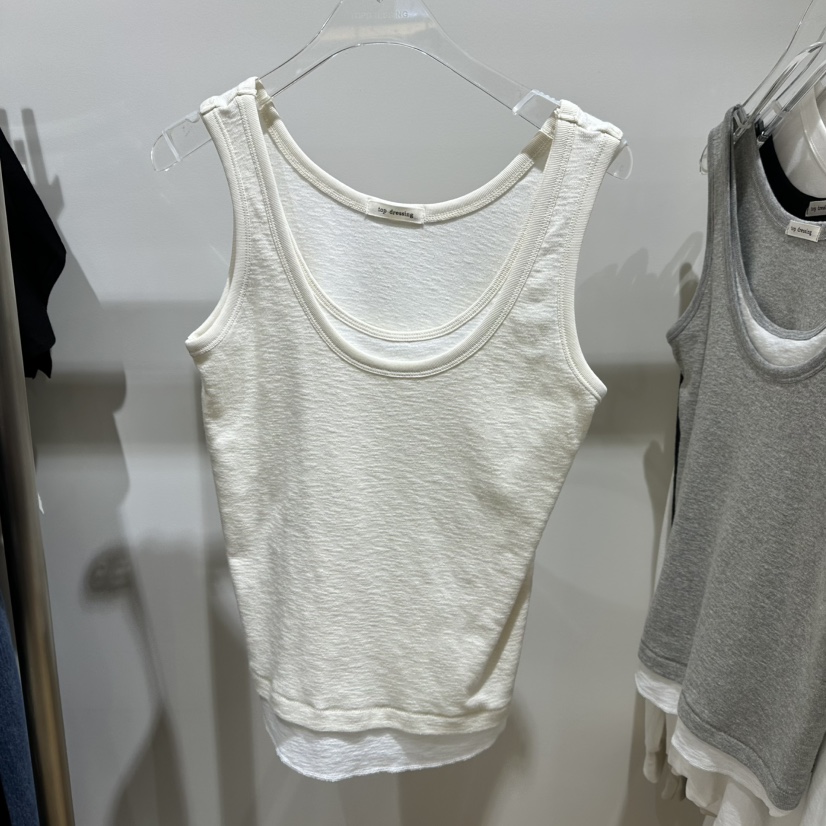 TOPDRESSING韓國直郵女士新款真品推薦休閑吊帶背心撞色無袖TOPDRESSING吊帶/背心圖色1