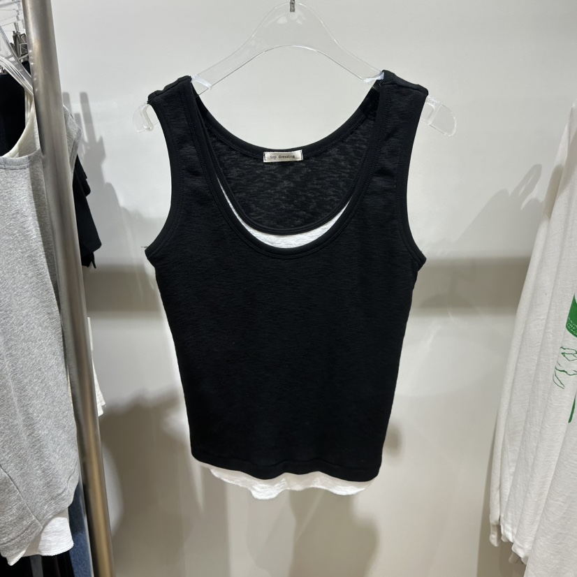 TOPDRESSING韓國直郵女士新款真品推薦休閑吊帶背心撞色無袖TOPDRESSING吊帶/背心圖色3