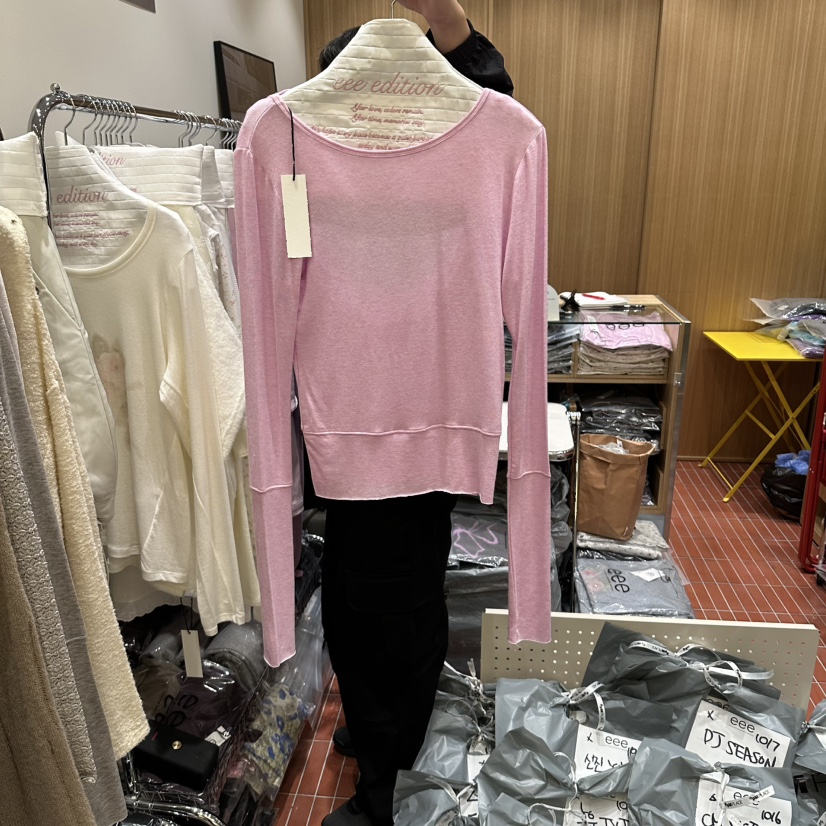 EEE韓國代購女裝新品人氣真品熱賣時尚推薦休閑長袖T恤EEE長袖T恤圖色1