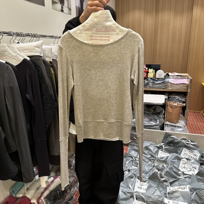 EEE韓國代購女裝新品人氣真品熱賣時尚推薦休閑長袖T恤EEE長袖T恤圖色3