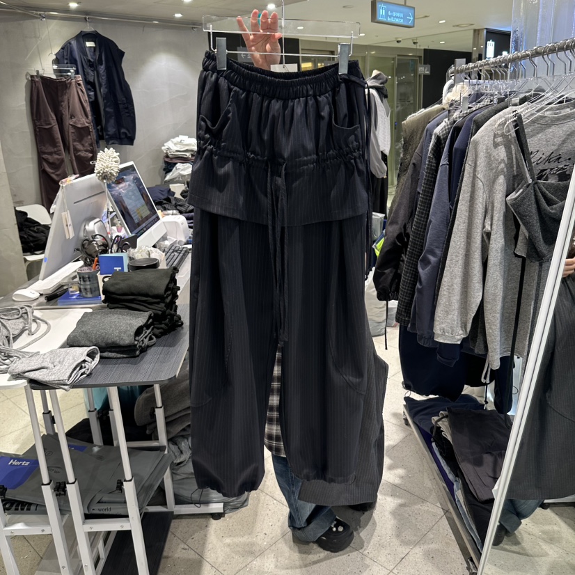 HERTZ-P韓國代購女士新品熱賣人氣真品時尚推薦休閑休閑褲HERTZ-P休閑褲圖色2藏青色