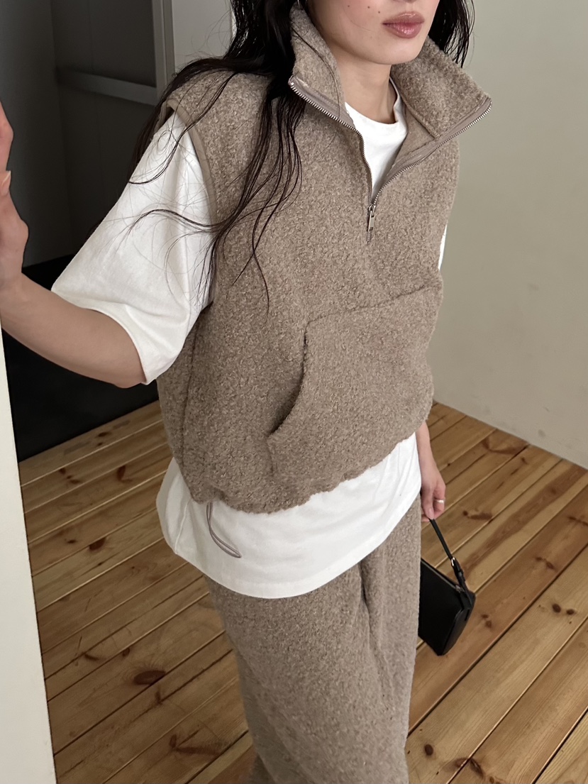 LE VASE東大門代購女士新款推薦人氣真品吊帶背心半拉鏈LE VASE吊帶/背心