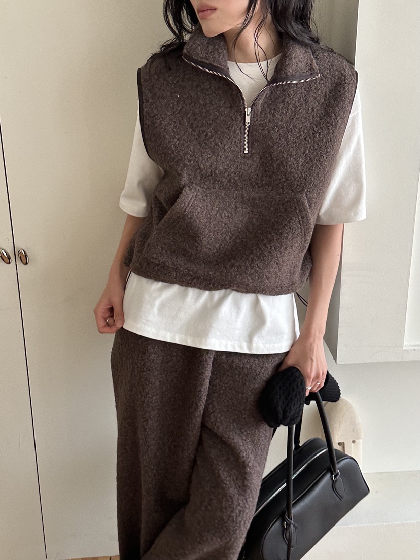 LE VASE東大門代購女士新款推薦人氣真品吊帶背心半拉鏈LE VASE吊帶/背心