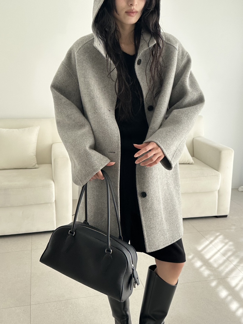 LE VASE東大門實拍女裝新款推薦熱賣真品中長款大衣手工LE VASE中長款大衣