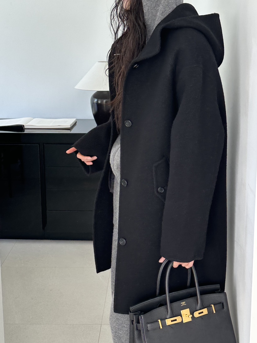 LE VASE東大門實拍女裝新款推薦熱賣真品中長款大衣手工LE VASE中長款大衣