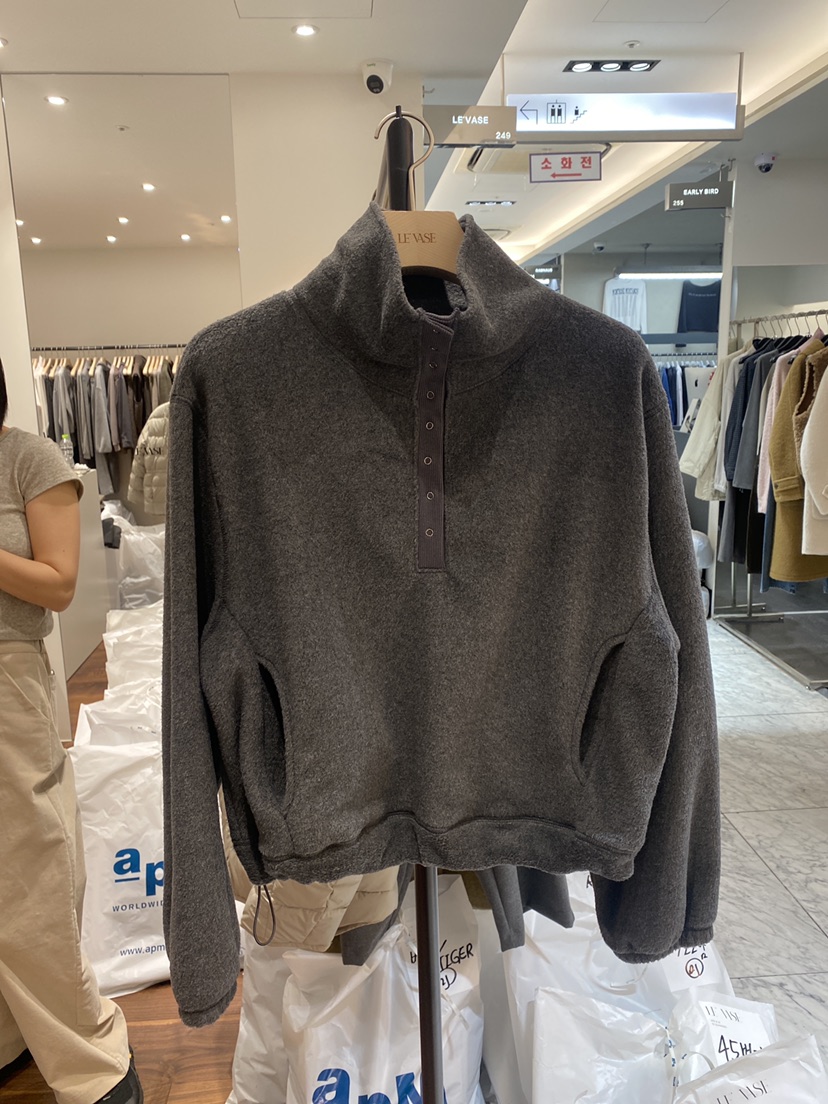 LE VASE韓國代購女士新品人氣休閑熱賣時尚真品衛衣半拉鏈LE VASE衛衣圖色3