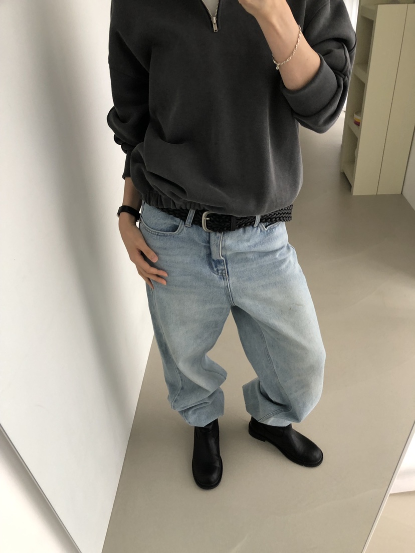 LONG PEAK東大門實拍女裝新品時尚熱賣推薦衛衣拉鏈染色LONG PEAK衛衣