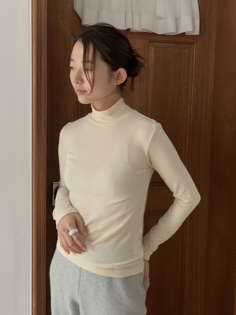 LONG PEAK韓國直郵女裝新款真品人氣休閑長袖T恤天絲羊毛LONG PEAK長袖T恤