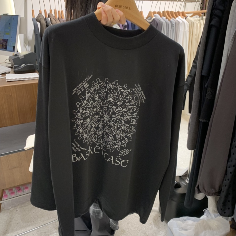 OASISSEOUL東大門代購女裝新品人氣時尚推薦熱賣休閑長袖T恤OASISSEOUL長袖T恤圖色2