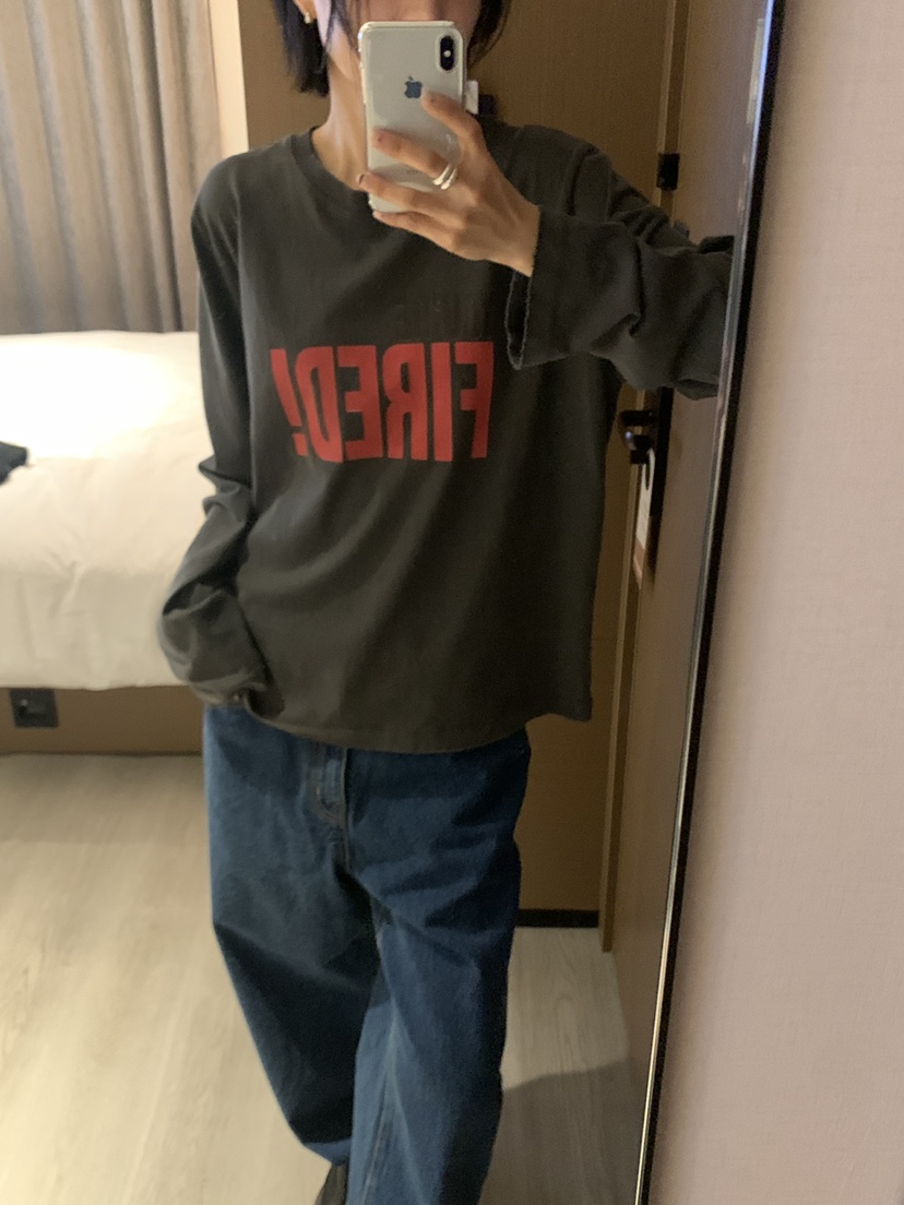 EE97東大門實拍女裝新款休閑熱賣人氣時尚真品長袖T恤印花EE97長袖T恤
