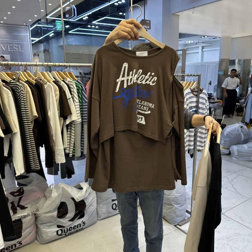 K STORY東大門實拍女裝新品真品時尚推薦人氣長袖T恤假兩件K STORY長袖T恤圖色3
