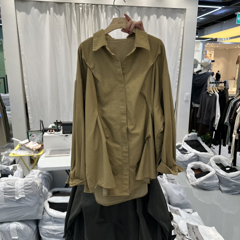 IN KIRA東大門實拍女士新款推薦真品時尚襯衫蕾絲衫折疊IN KIRA襯衫/蕾絲衫圖色1