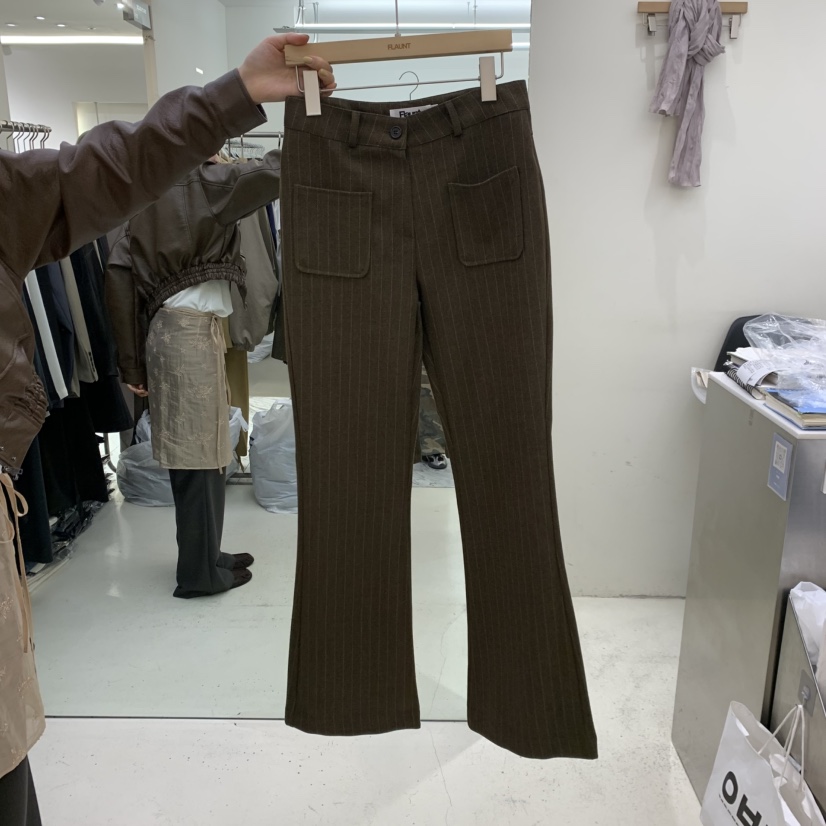 FLAUNT韓國直郵女裝新款真品時尚推薦人氣熱賣休閑褲修身FLAUNT休閑褲圖色2卡其