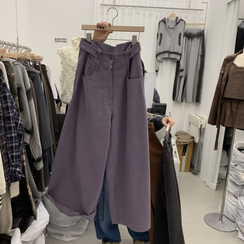 ROMANTIC NEWYORK東大門實拍女士新品休閑真品休閑褲紐扣ROMANTIC NEWYORK休閑褲圖色3