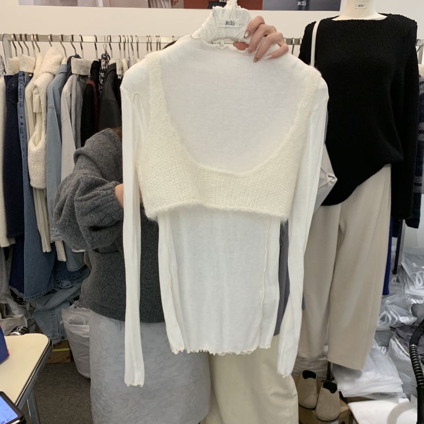MAG東大門代購女士新款時尚休閑推薦真品熱賣吊帶背心柔軟SALONDEMAG吊帶/背心圖色1白