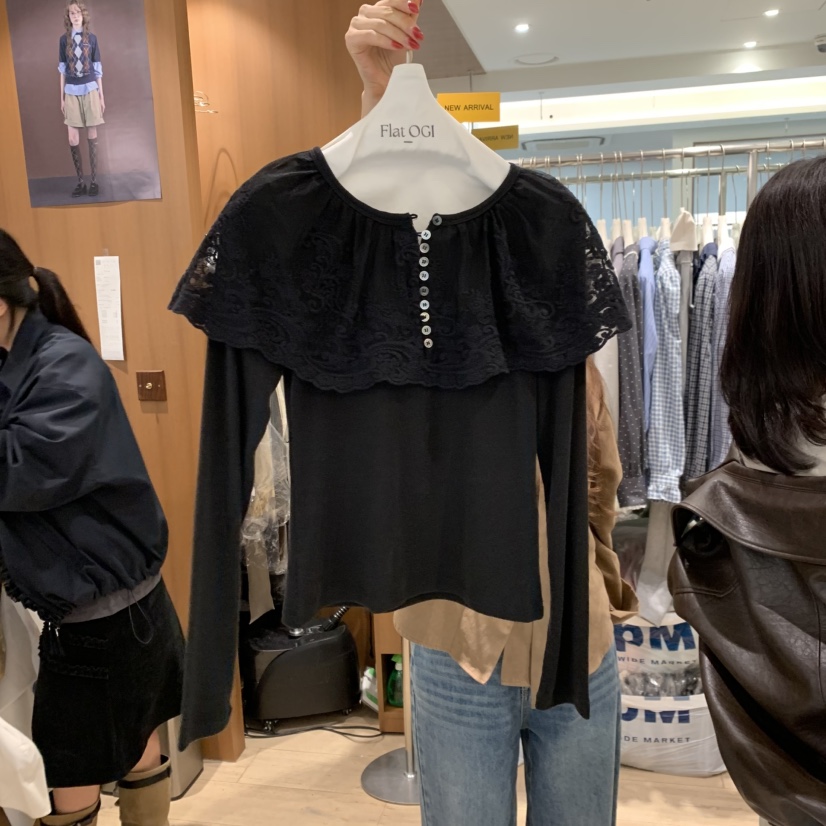 FLAT OGI韓國直郵女裝新款休閑時尚熱賣真品人氣長袖T恤FLat OGI長袖T恤圖色2