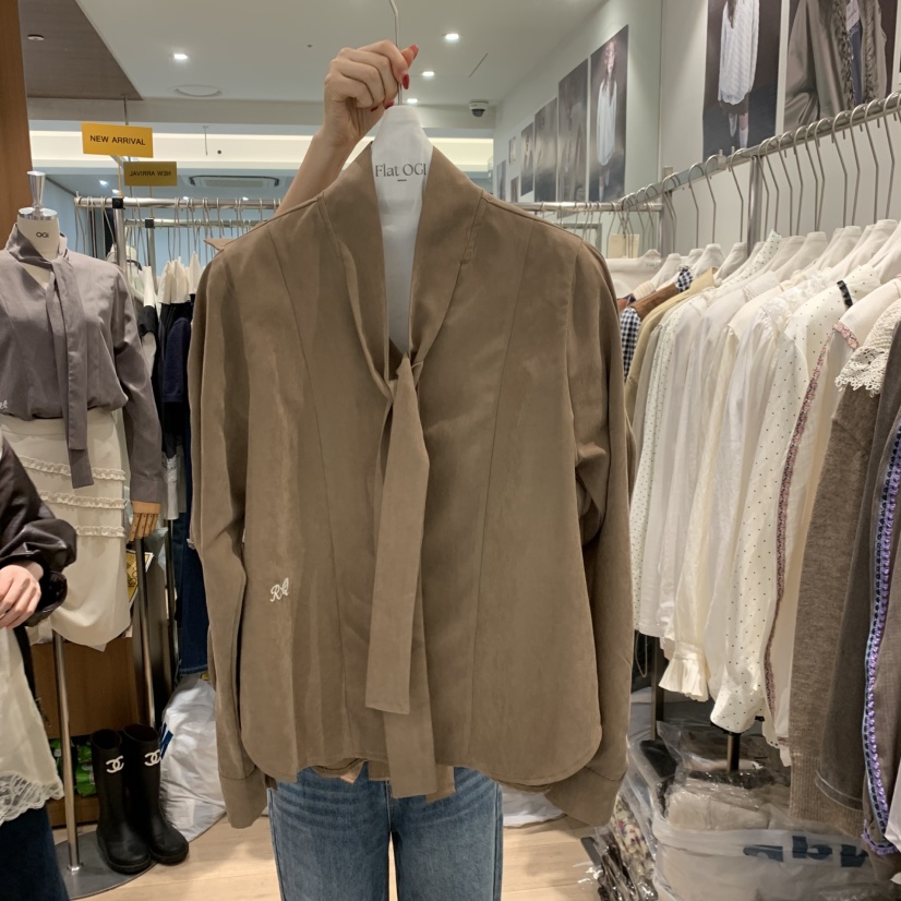 FLAT OGI韓國直郵女士新品推薦真品熱賣休閑人氣襯衫蕾絲衫FLat OGI襯衫/蕾絲衫圖色1