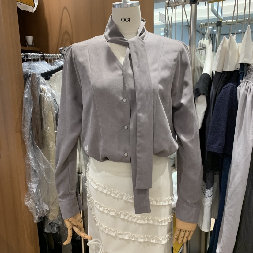FLAT OGI韓國直郵女士新品推薦真品熱賣休閑人氣襯衫蕾絲衫FLat OGI襯衫/蕾絲衫圖色2