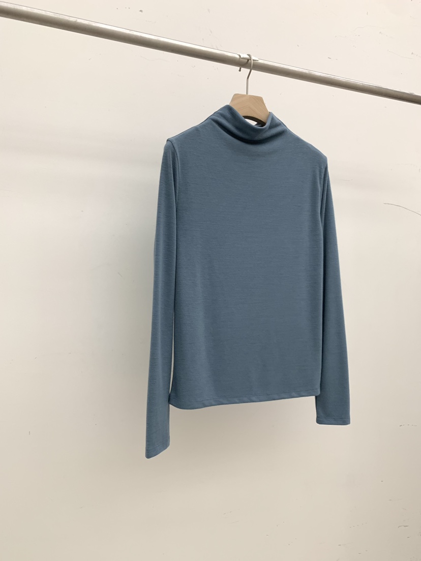 KNOCK東大門實拍女士新品推薦真品時尚休閑長袖T恤半領高領KNOCK長袖T恤圖色4
