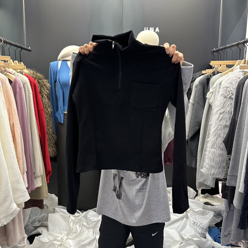 UNA/THE MAY東大門實拍女士新品真品時尚推薦衛衣半拉鏈THEMAY/UNA衛衣圖色3